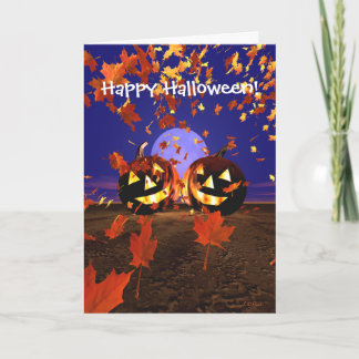 Carte Citrouilles d'Halloween