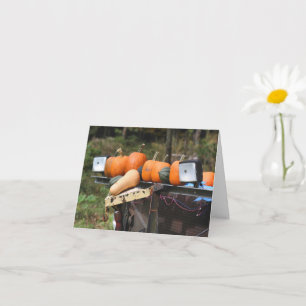 Carte Citrouilles sur camion Automne Nota vierge