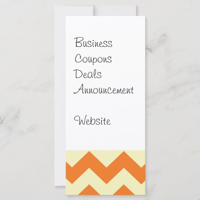 Carte Citrus à la crème orange Chevron ZigZag Cadeaux (Devant)