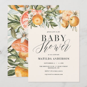 Carte Citrus, orange + brunch en fleur & mousseux