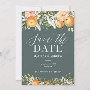 Carte Citrus, orange + mariage en fleurs enregistrer la 