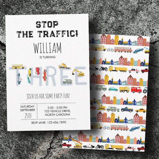 Carte City Transportation Vehicles Truck Third Birthday (City Transportation Vehicles Truck Third Birthday)