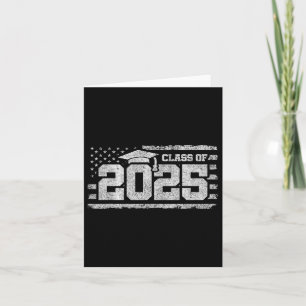 Carte Cl Of 2025 Graduation - American Flag - Cl Of 2025