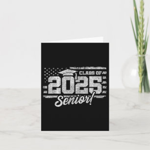 Carte Cl Of 2025 Senior Graduation - American Flag Senio