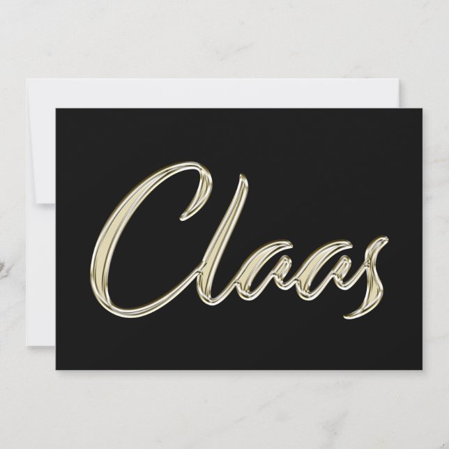 Carte Claas White Gold Handwriting (Devant)
