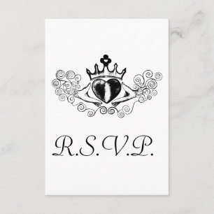 Carte Claddagh R.S.V.P (Noir)