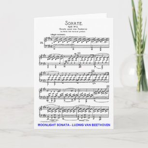 Carte Clair de Lune-Sonate-Ludwig-Beethoven