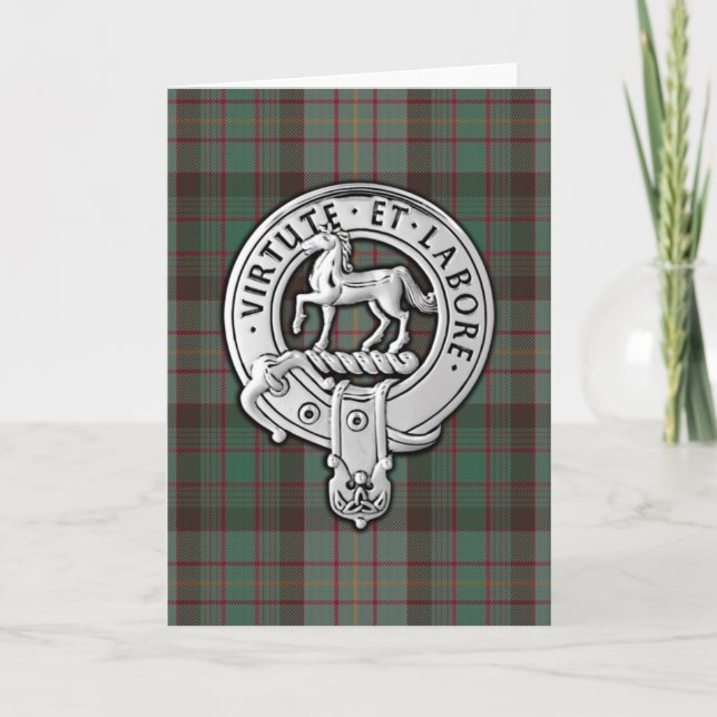 Carte Clan Cochrane Crest & Hunting Tartan (Devant)