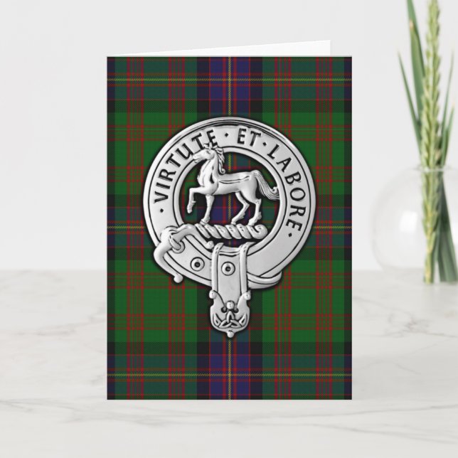 Carte Clan Cochrane Crest & Tartan (Devant)