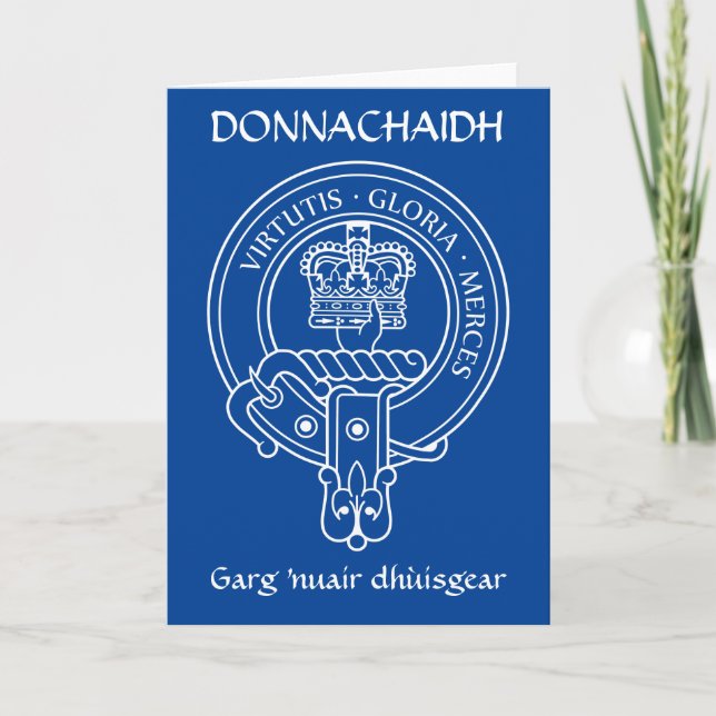 Carte Clan Donnachaidh (Robertson) Crest & War Cry (Devant)