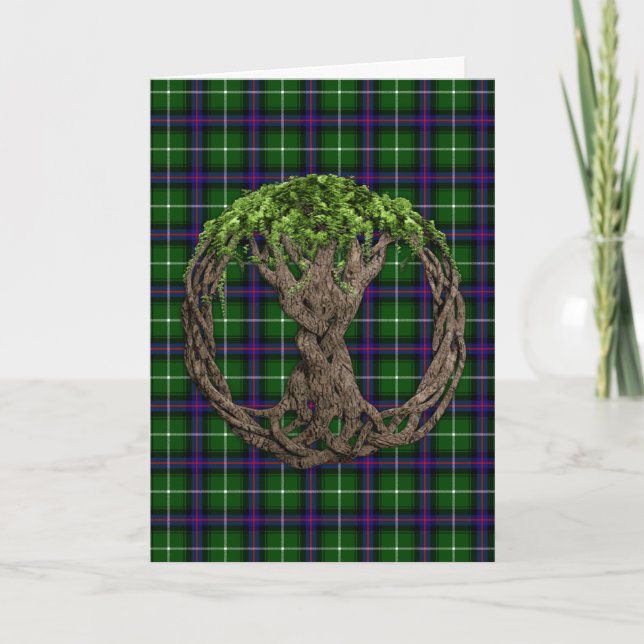 Carte Clan MacDonald de Isles Tartan and Celtic Tree (Devant)