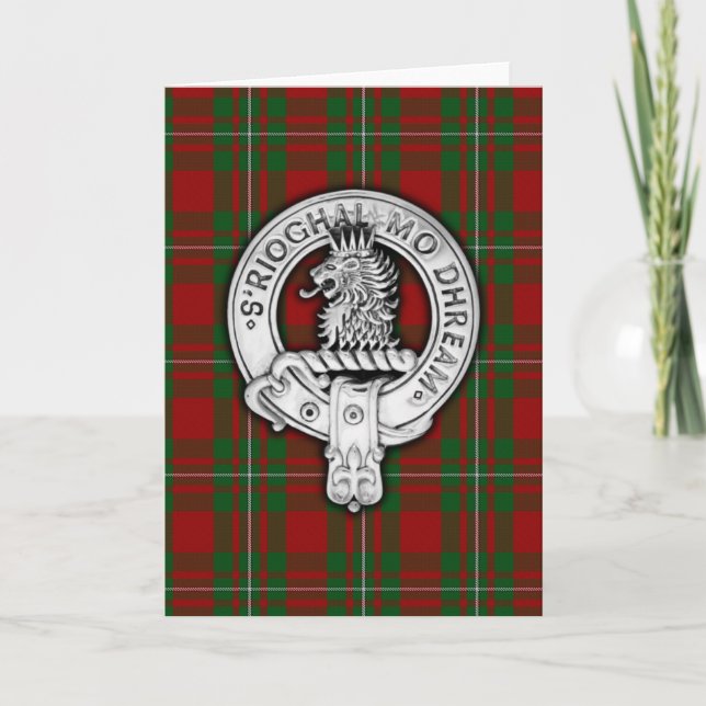 Carte Clan MacGregor Crest & Tartan (Devant)