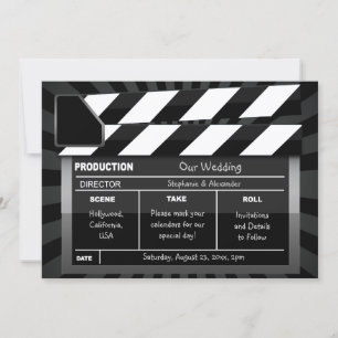 Carte Clap vidéo personnalisée Hollywood Enregistr