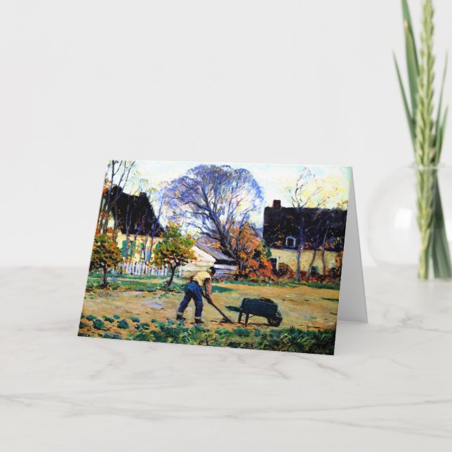 Carte Clarence Gagnon- Scène automnale, Baie-Saint-Paul, (Devant)