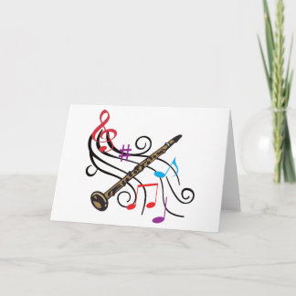 Carte Clarinette avec la musique