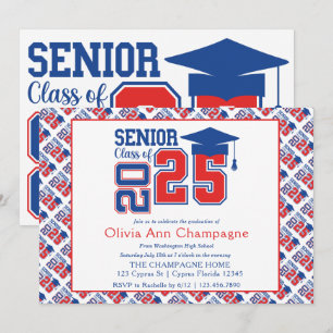 Carte Classe bleue et rouge de 2025