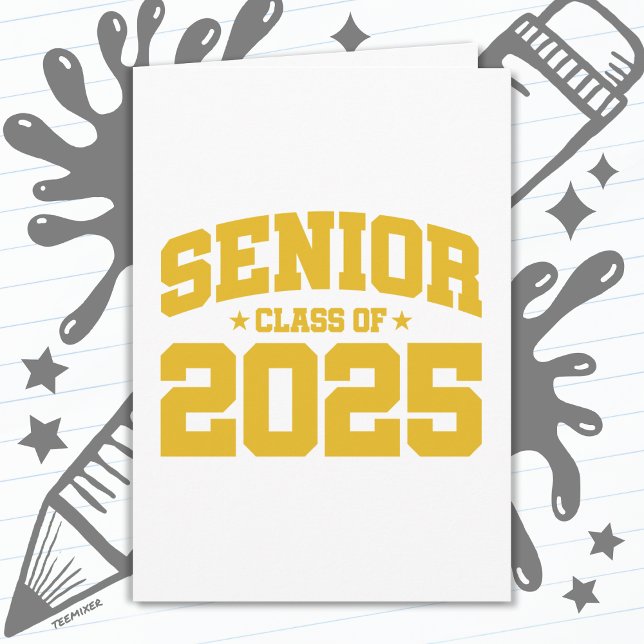 Carte Classe de 2025 Lycée Graduation Senior 2025 (Créateur téléchargé)