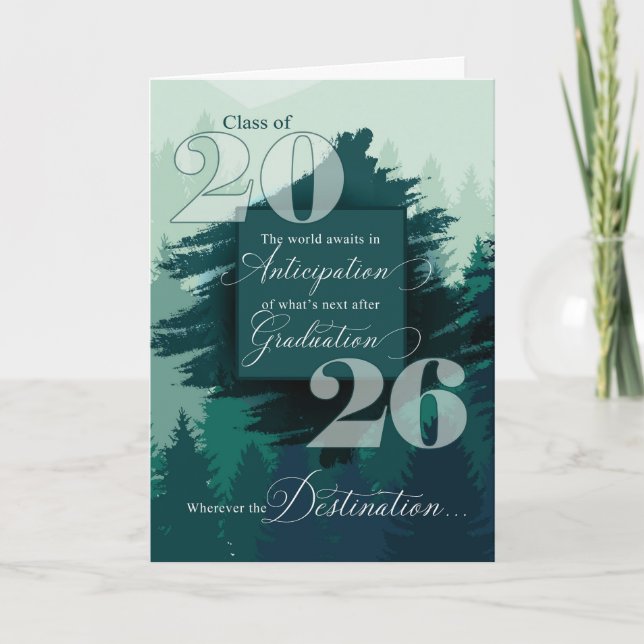 Carte Classe de 2025 Mountain Theme Graduation (Devant)