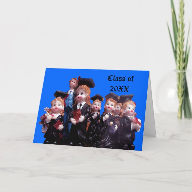 Carte Classe de fin d'études 20XX Porcelaine Figurines P (Devant)