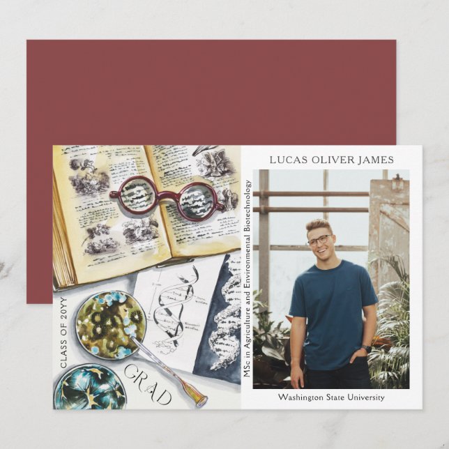 Carte Classe de fin d'études de 2022 Sciences De l'envir (Devant / Derrière)