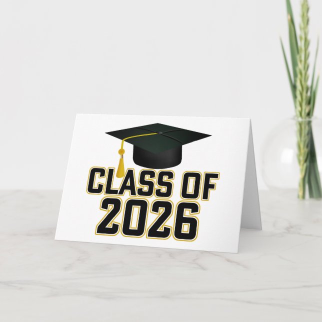 Carte Classe Letterman de 2026 Graduation (Devant)