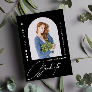 Carte Classe minimaliste élégante de l'année de diplôme