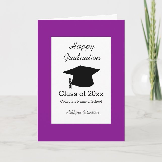 Carte Classe pourpre de 2023 Graduation (Devant)