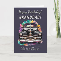 Classic 1940 Car Grand-père Vous êtes Anniversaire