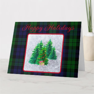 Carte Classic Black Watch Tartan vacances personnalisées