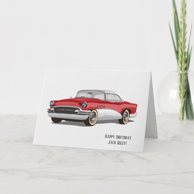 Carte Classic Buick automobile pour anniversaire (Devant)