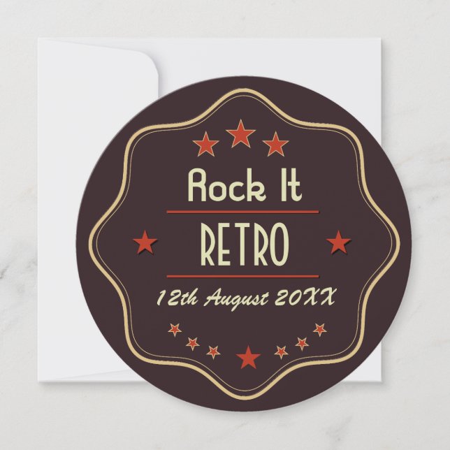 Carte Classic Custom Text Retro Label (Devant)