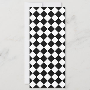 Carte Classic Diamond noir et blanc Checkers