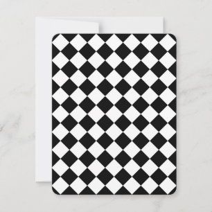 Carte Classic Diamond noir et blanc Checkers
