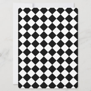 Carte Classic Diamond noir et blanc Checkers