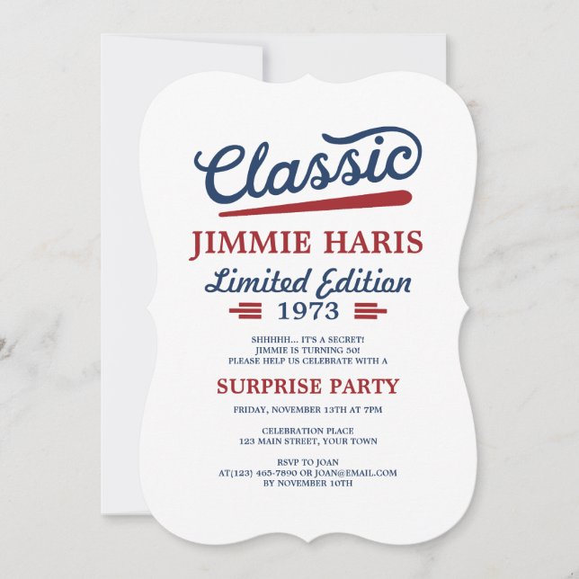 Carte Classic Limited Edition Funny Anniversaire (Devant)