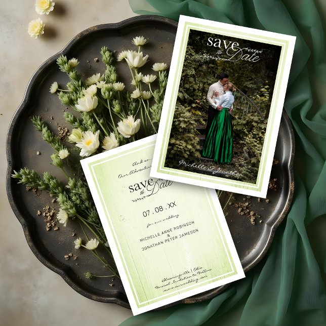 Carte Classic Luxury Sophisticated Photo Couple Wedding (Classic Luxury Sophisticated Photo Couple Wedding Save the Date Cards.)