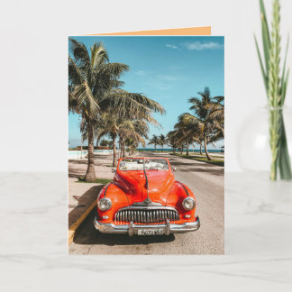 Carte CLASSIC RED CAR BIRTHDAY Greeting Card