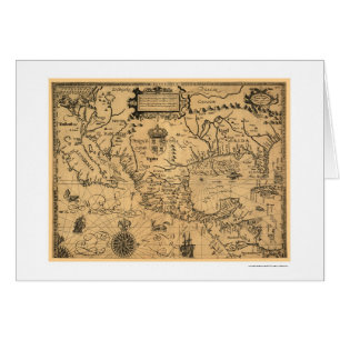 Carte classique 1600 de l'Amérique