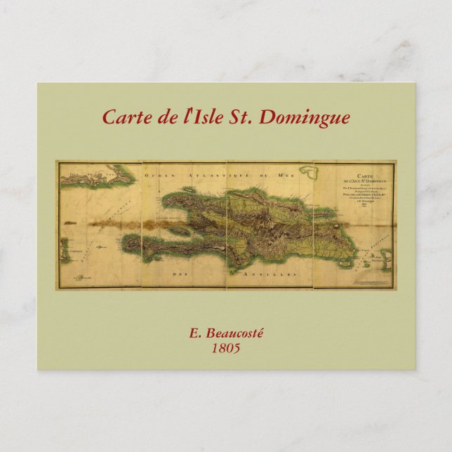Carte classique 1805 Antiquaire d'Hispaniola (Devant)