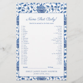 Carte classique Bleu Bleu Bébé Animal Game Card