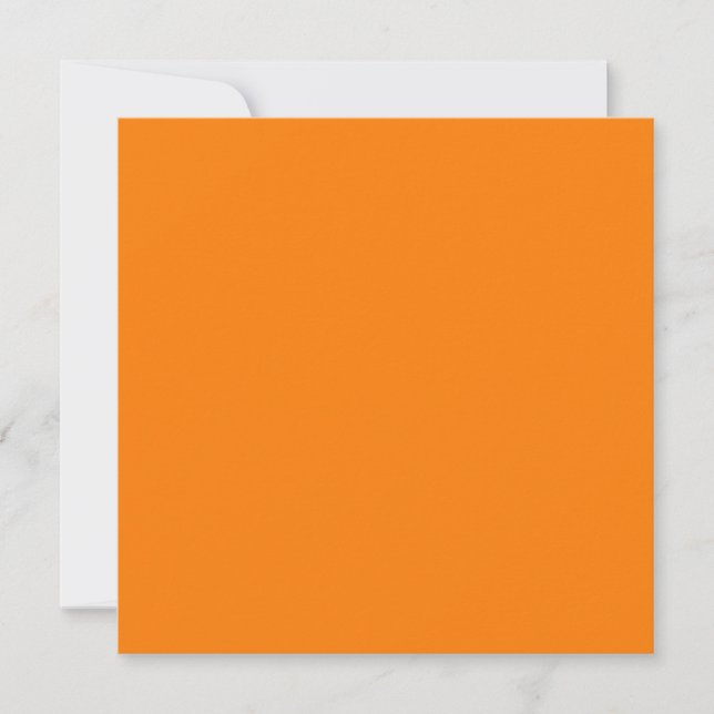 Carte Classique Citrouille classique couleur orange uni (Devant)
