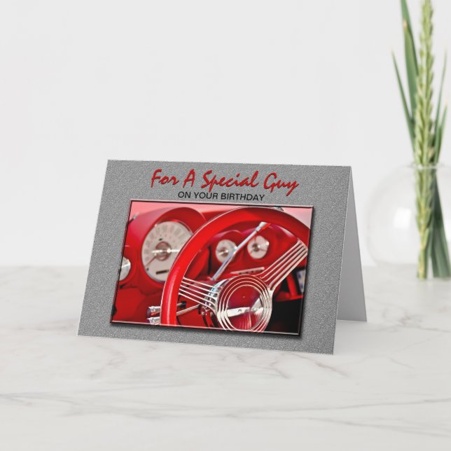 Carte classique d'anniversaire de voiture (Devant)