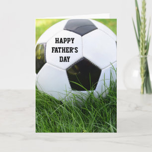 Carte classique de ballon de football de fête des