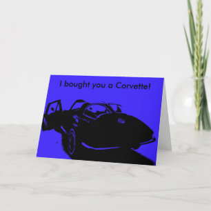 Carte classique de joyeux anniversaire de voiture