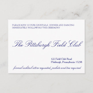 Carte classique de réception