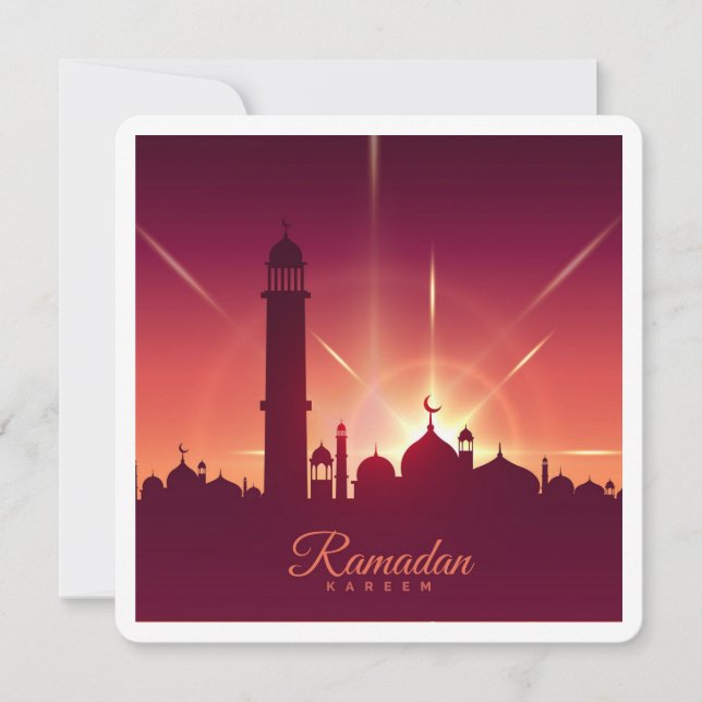 Carte classique de voeux pour le Ramadan de l'Aïd  (Devant)