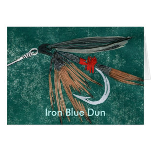 Carte classique de vol de truite "Iron Blue Dun"