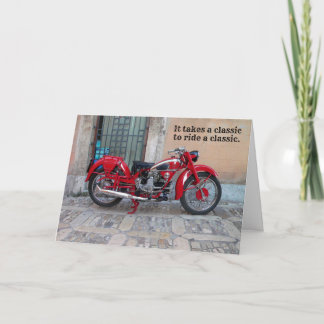Carte classique Euro Moto Guzzi Moto Birthday Card