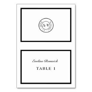 Carte classique Forme Noir Blanc pliable