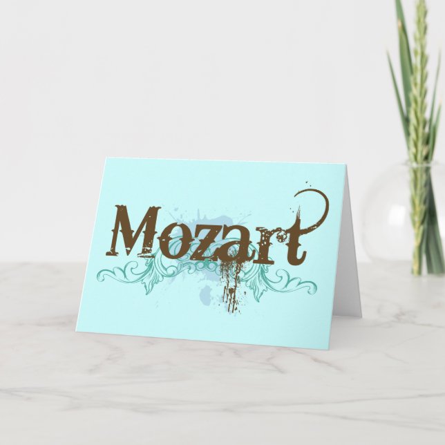 Carte classique fraîche de Mozart (Devant)